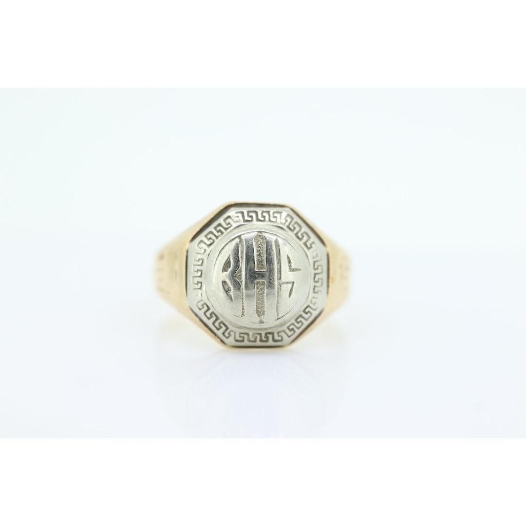 JR Wood Class 1928 BHS Ring. 10k Antique BHS Jr Wood and Sons Graduation Class For Sale 1