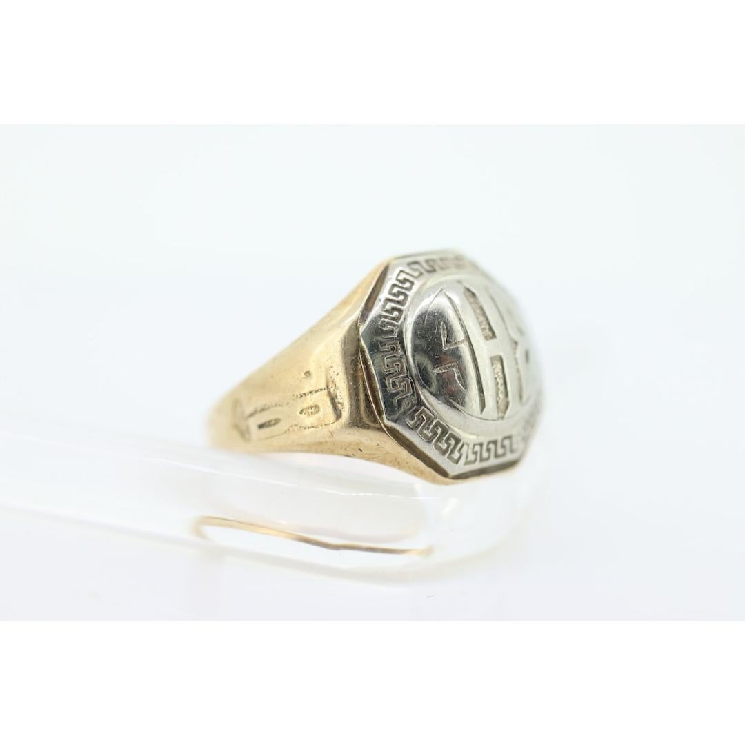 JR Wood Class 1928 BHS Ring. 10k Antique BHS Jr Wood and Sons Graduation Class For Sale 4