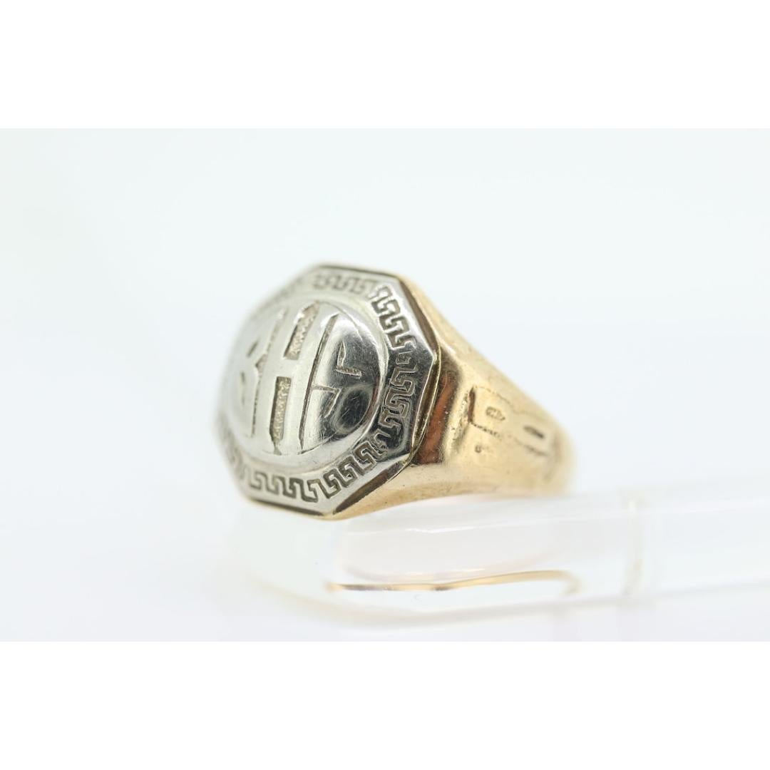 JR Wood Class 1928 BHS Ring. 10k Antique BHS Jr Wood and Sons Graduation Class For Sale 5