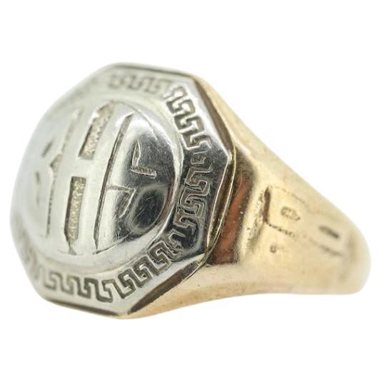 JR Wood Class 1928 BHS Ring. 10k Antique BHS Jr Wood and Sons Graduation Class For Sale