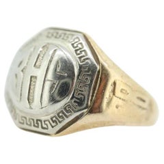 JR Holzkurs 1928 BHS Ring. 10k Antiker BHS Jr Holzkurs Holz und Söhne Absolventenklasse