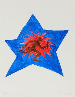 „“Untitled“-Siebdruck von Jrg Immendorff aus der Mappe „Kinderstern“