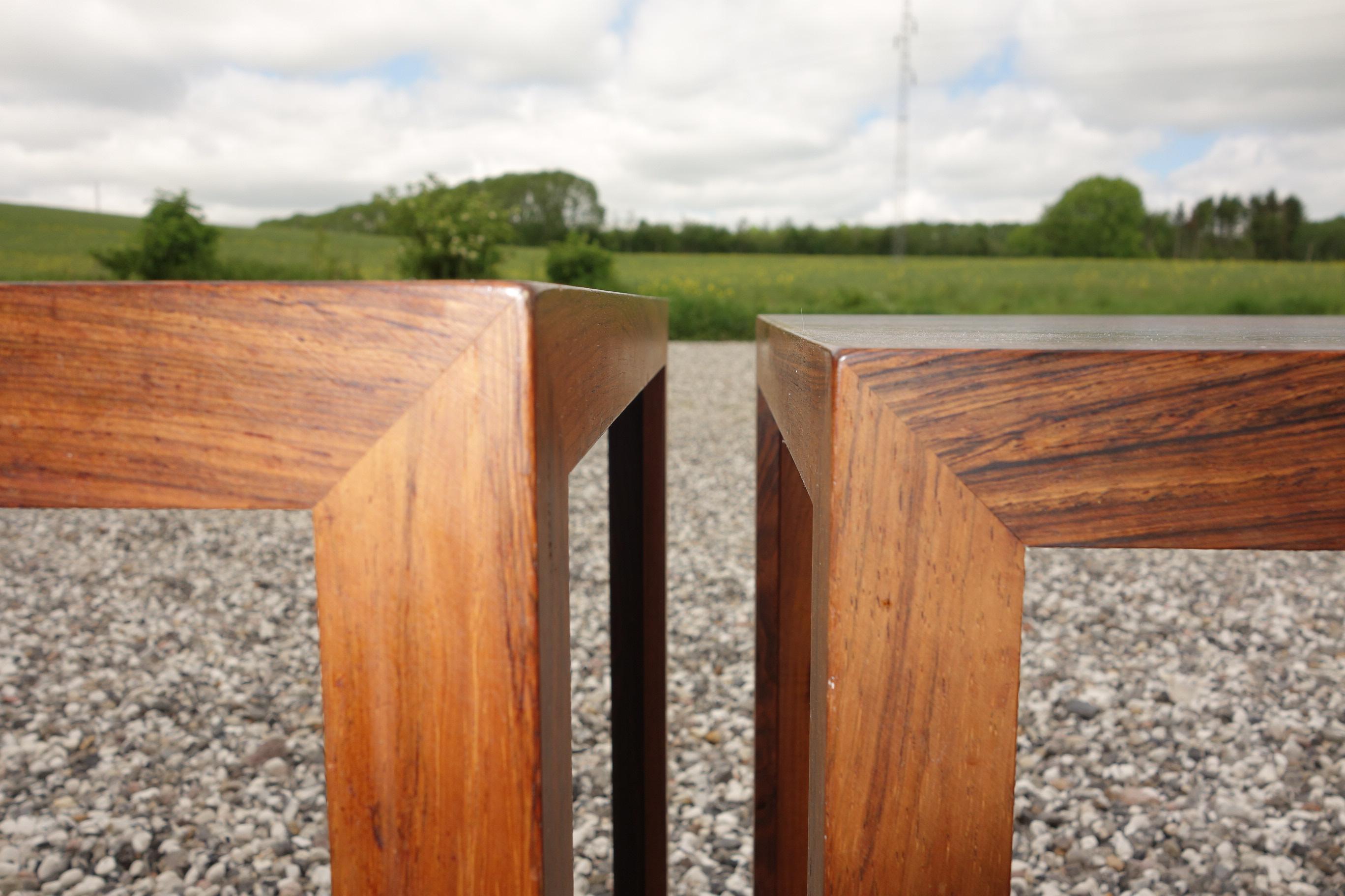 Jørgen Bækmark Cube Nesting Tables in Rosewood For Sale 5