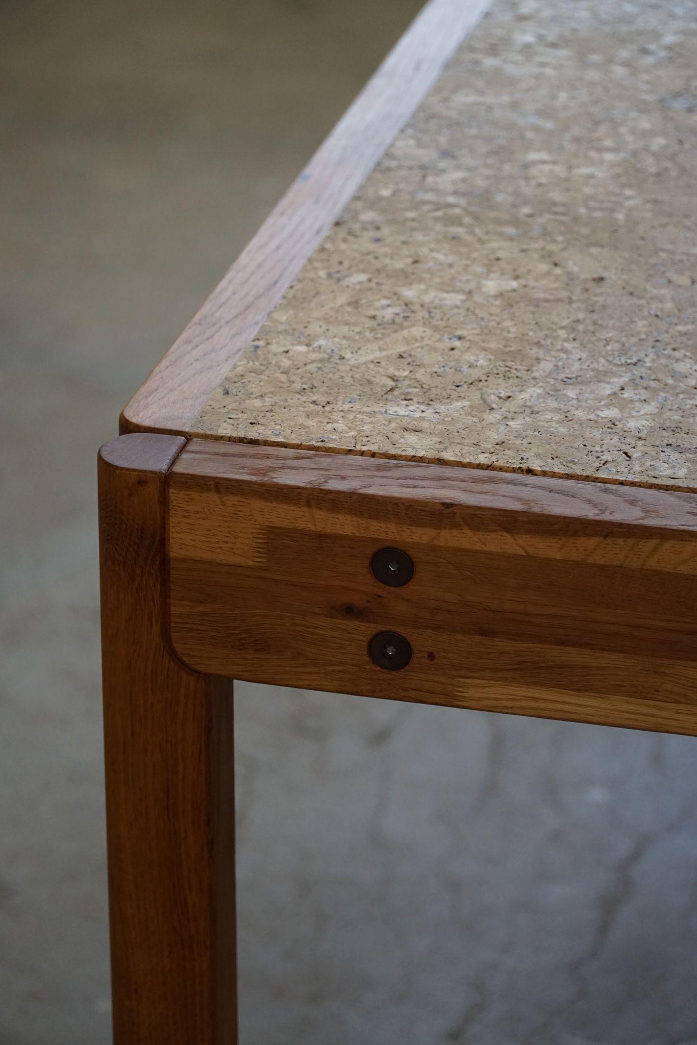 Jørgen Bækmark, Table de salle à manger en Oak & Cork, Danish Mid Century Modern, 1960s en vente 6