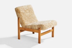 Jørgen Bækmark, Sedia Slipper, Oak, Shearling, Danimarca, anni '60
