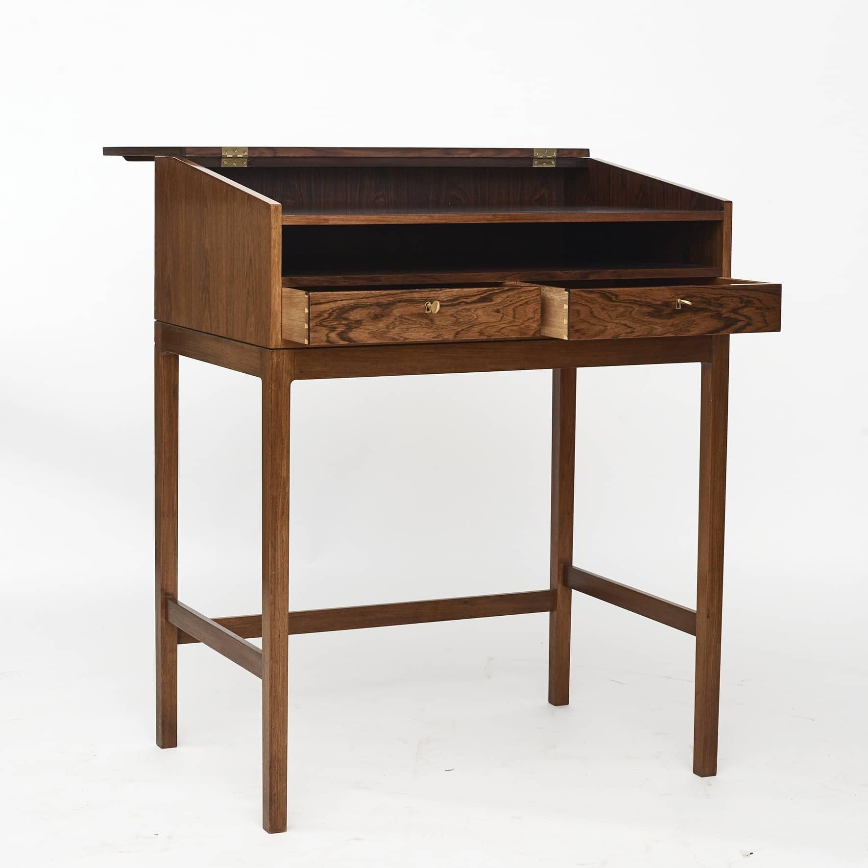 Jørgen Berg. Danish Writing Desk In Rosewood, 1960-1970 For Sale 12