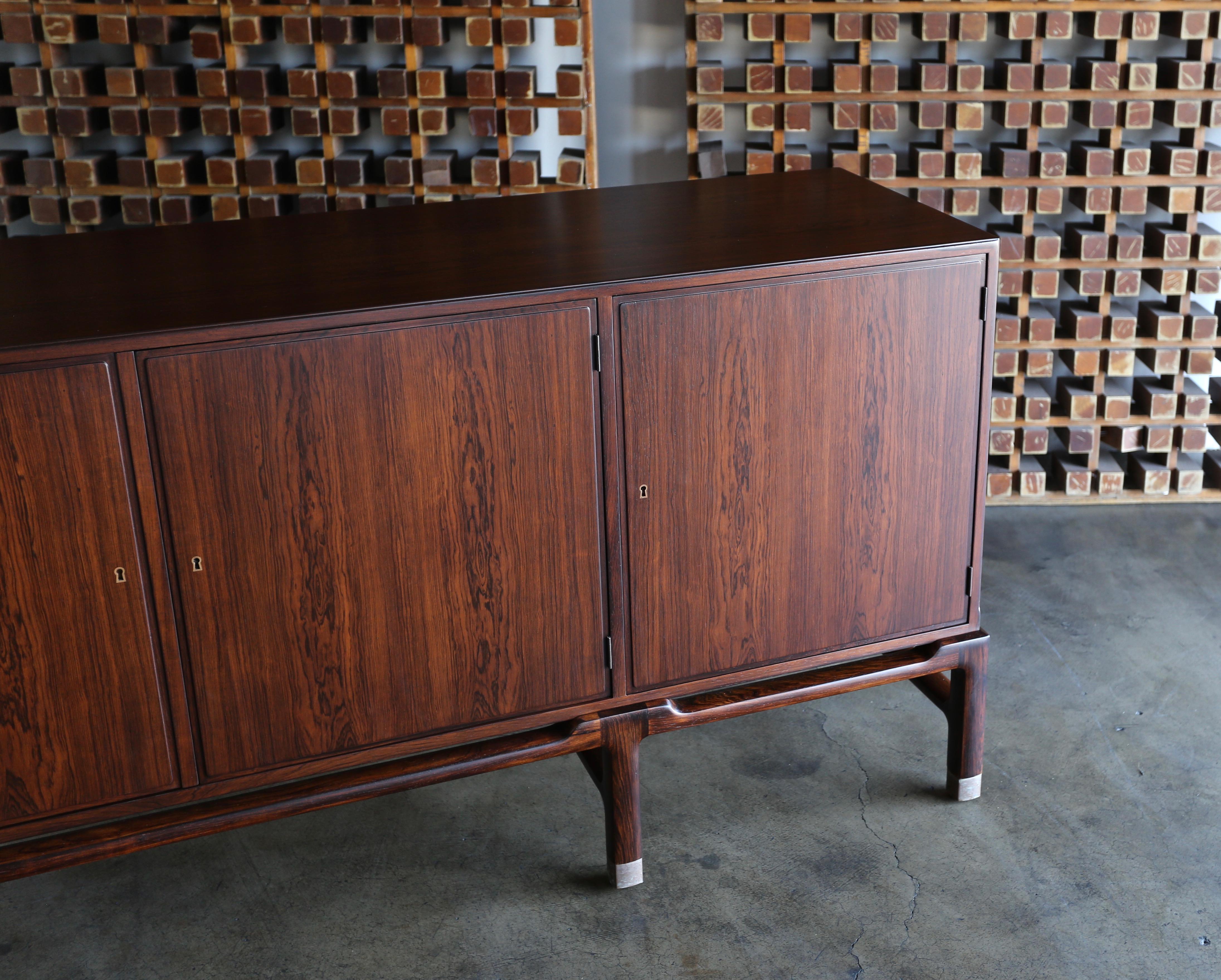 Jørgen Berg Rosewood Cabinet for Illums Bolighus, circa 1959. This piece has been professionally restored.