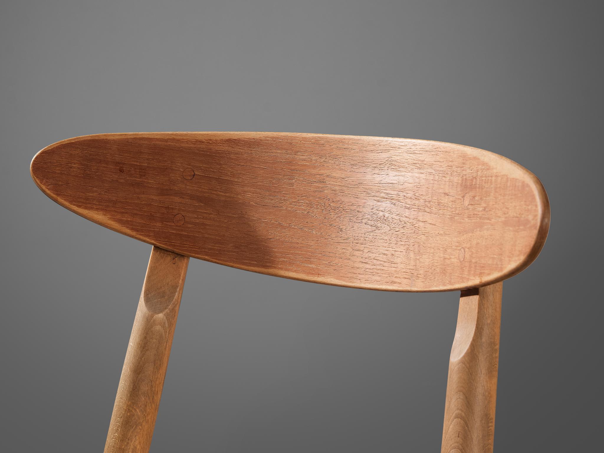 Jørgen Bo and Vilhelm Wohlert ‘Louisiana’ Dining Chair in Oak and Suede  For Sale 3