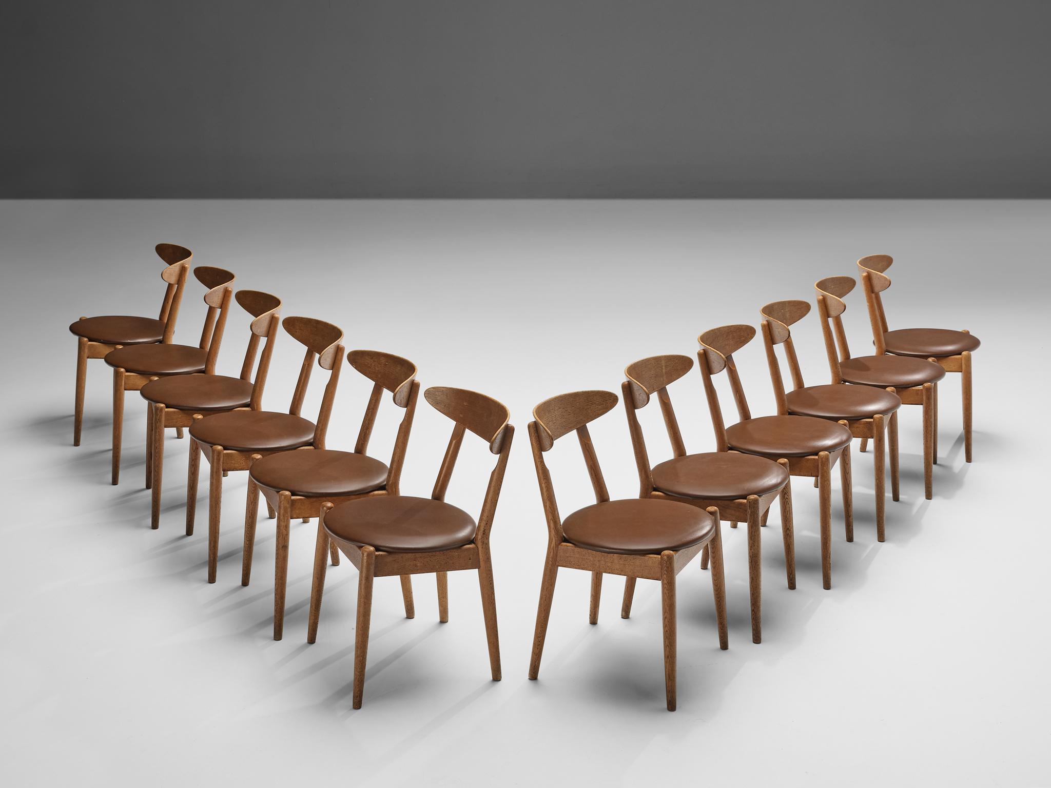 Danish Jørgen Bo and Vilhelm Wohlert Set of Twelve  ‘Louisiana’ Dining Chairs