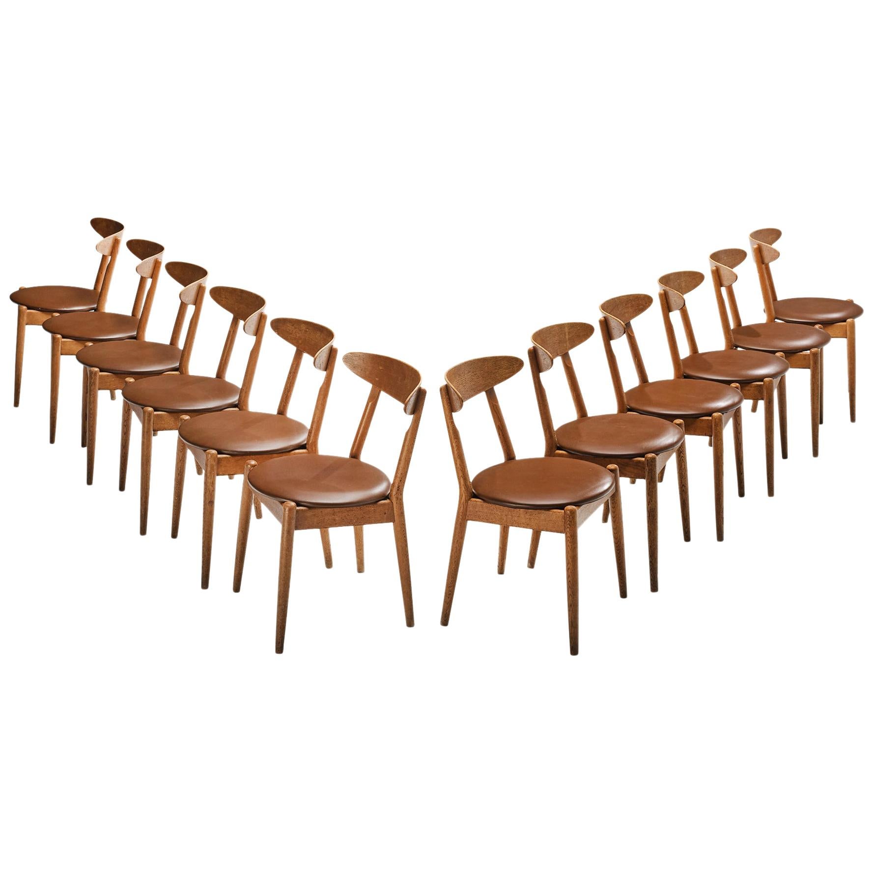 Jørgen Bo and Vilhelm Wohlert Set of Twelve  ‘Louisiana’ Dining Chairs