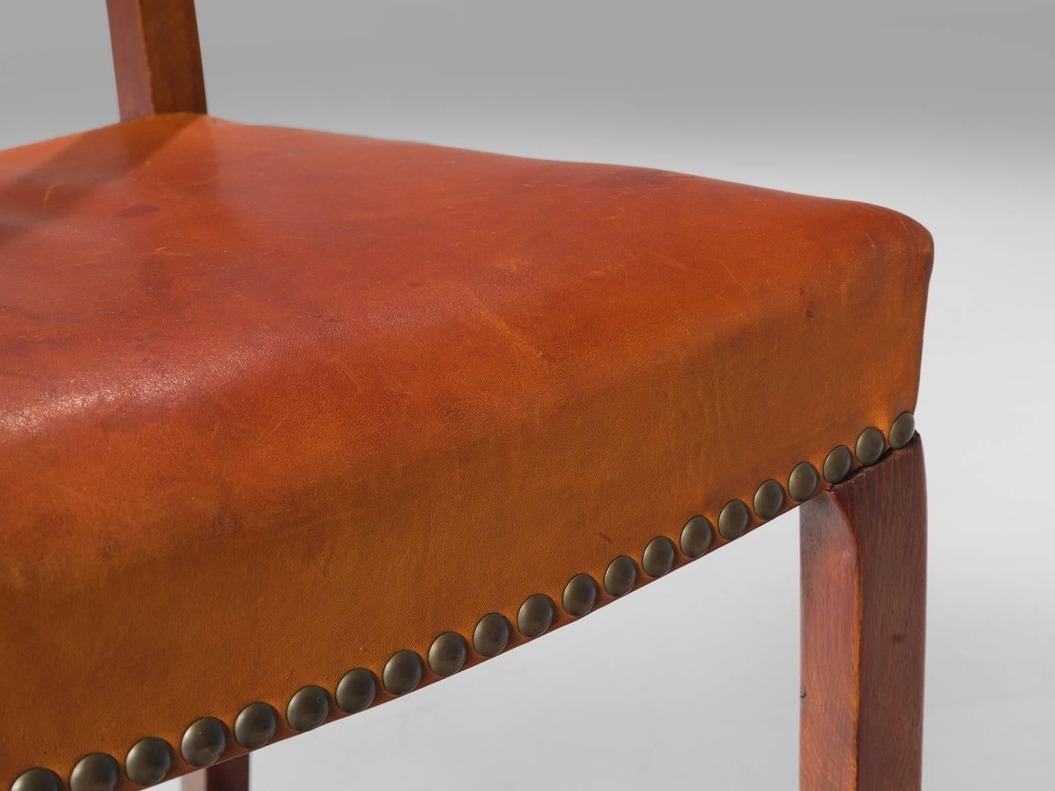 Jørgen Christensen Original Cognac Leather Chairs 1