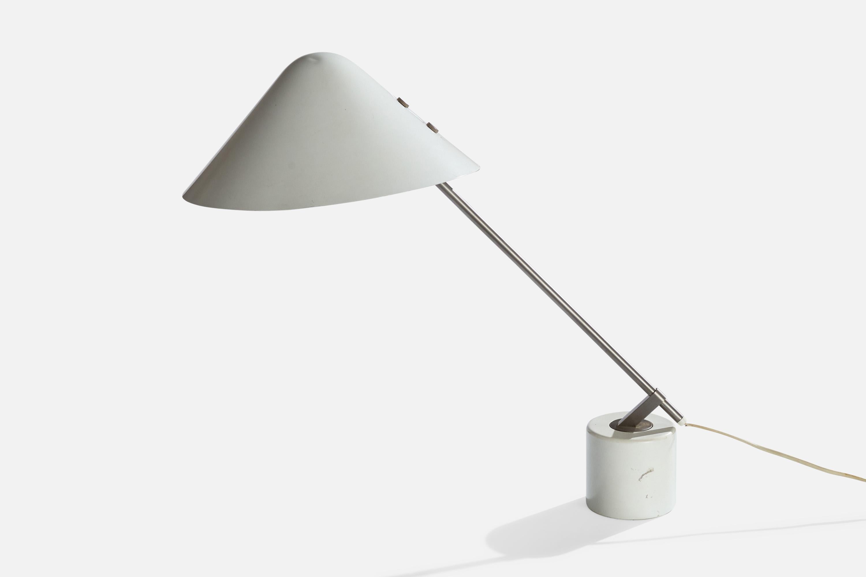 Jørgen Gammelgaard, Lámpara de mesa VIP, Metal, Aluminio, Dinamarca, 1983 en Bueno estado para la venta en High Point, NC