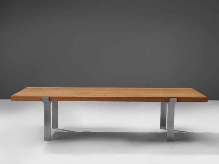 Jørgen Høj for Niels Vitsøe '157' Long Coffee Table in Oak and Steel