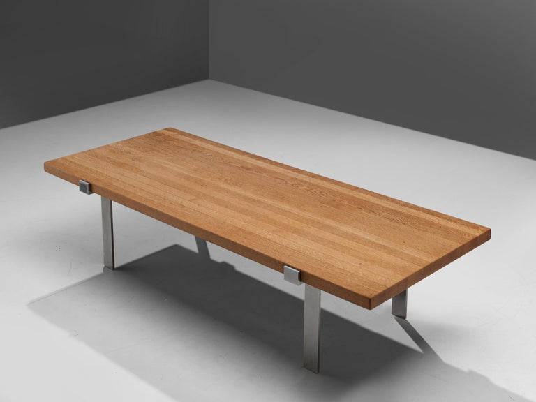 Jørgen Høj for Niels Vitsøe '157' Long Coffee Table in Oak and Steel