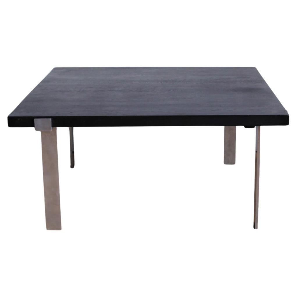 Table basse en acier et Wood Wood Ebonisé de Jørgen Høj