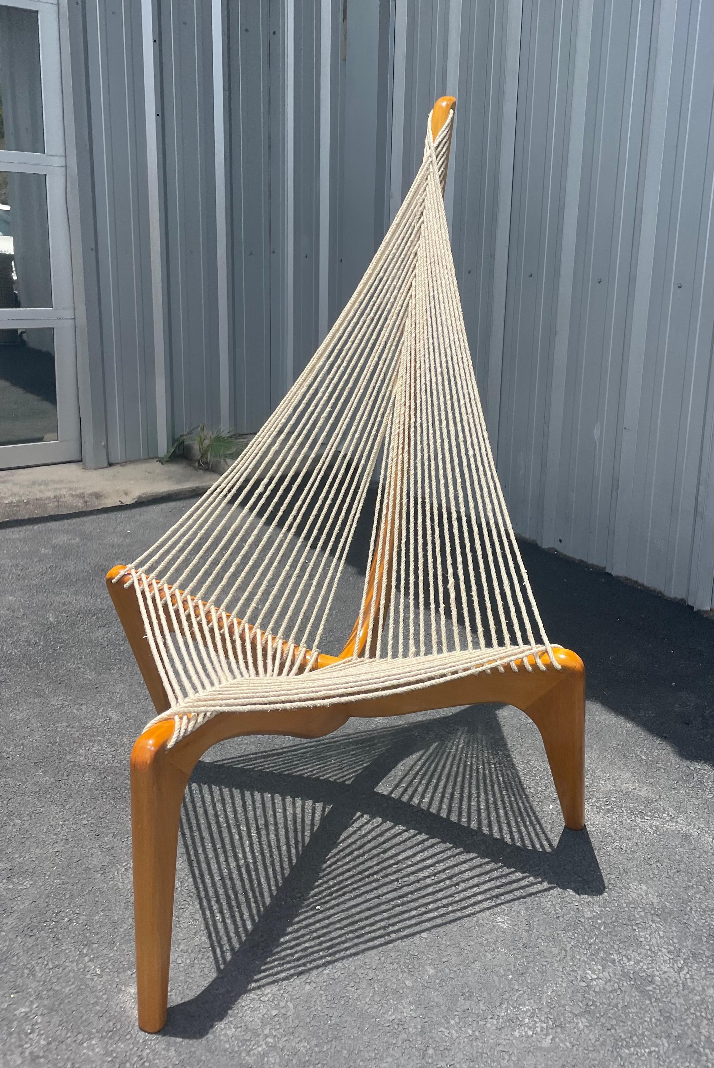 Jørgen Høvelskov Harp Sculptural Chair, Denmark, circa 1960s 1