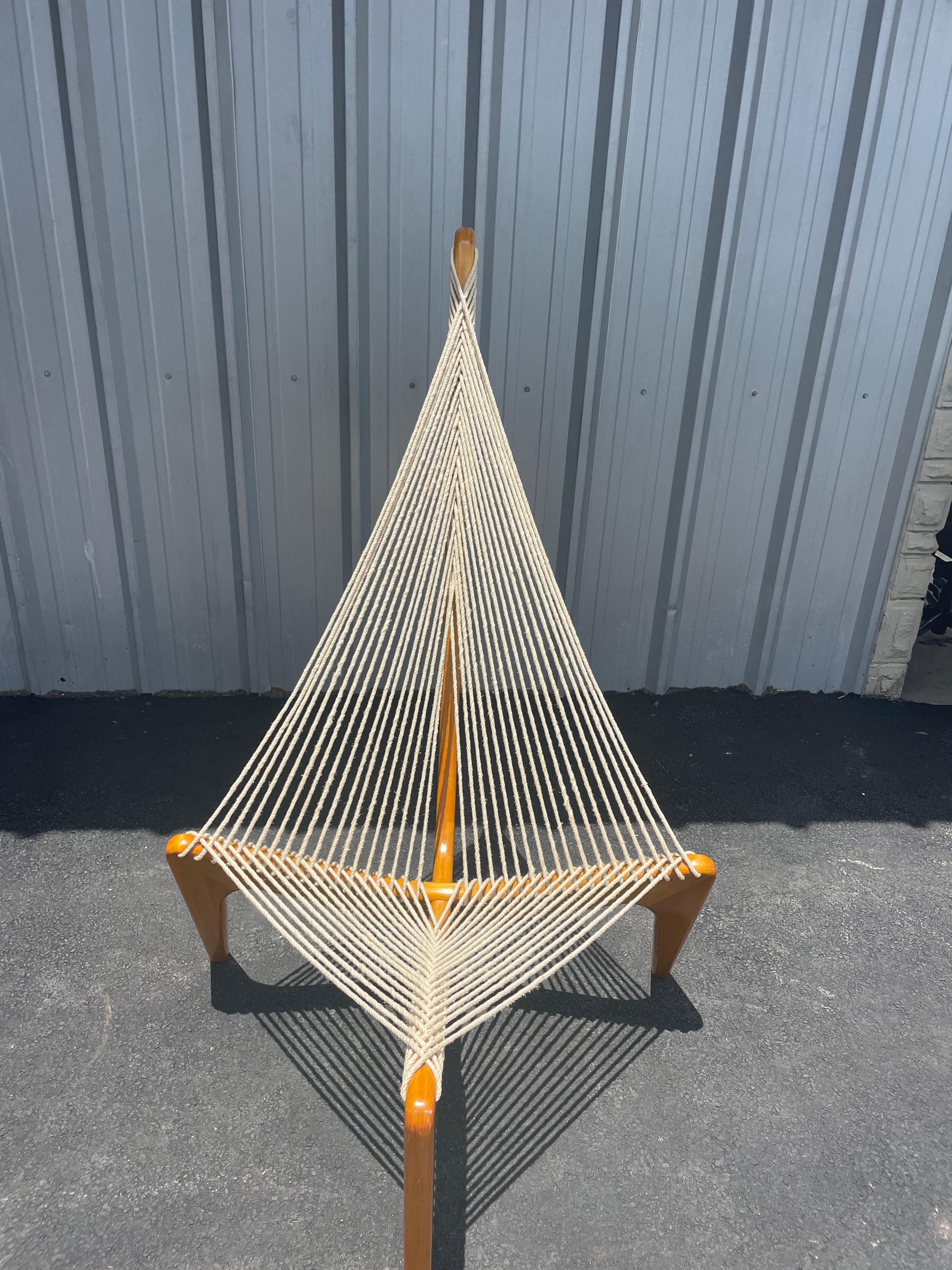 Jørgen Høvelskov Harp Sculptural Chair, Denmark, circa 1960s In Good Condition In San Antonio, TX