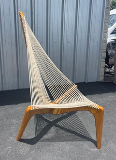 Vintage Jørgen Høvelskov Harp Sculptural Chair, Denmark, circa 1960s