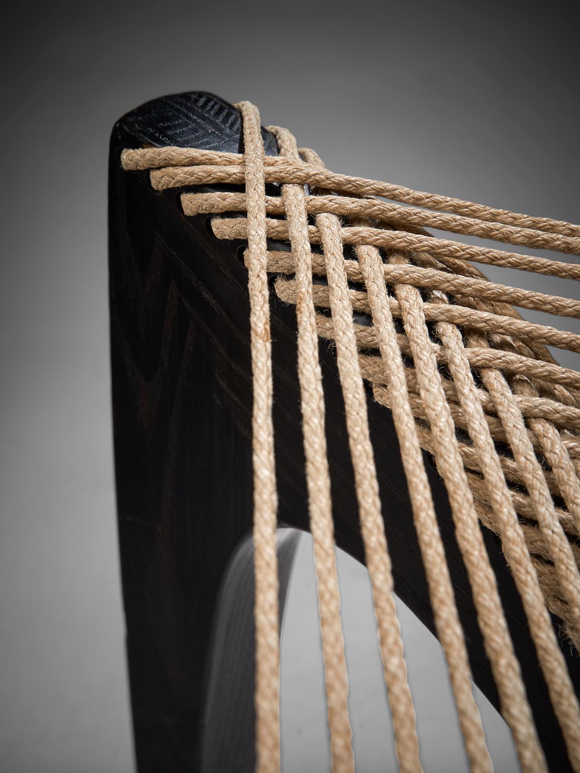 Jørgen Høvelskov Original Ebonized 'Harp' Chair 4