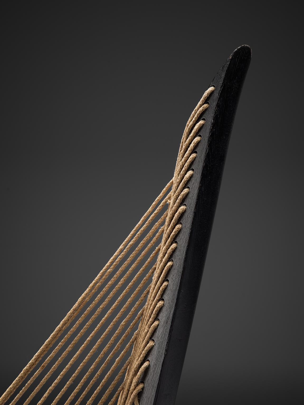 Ash Jørgen Høvelskov Original Ebonized 'Harp' Chair