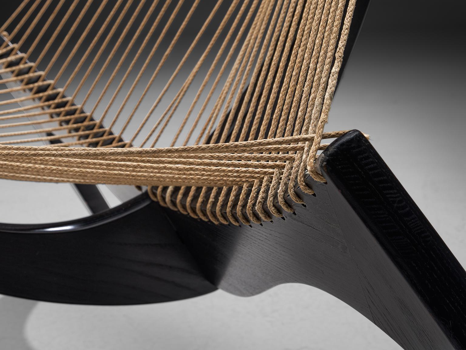 Jørgen Høvelskov Original Ebonized 'Harp' Chair 2