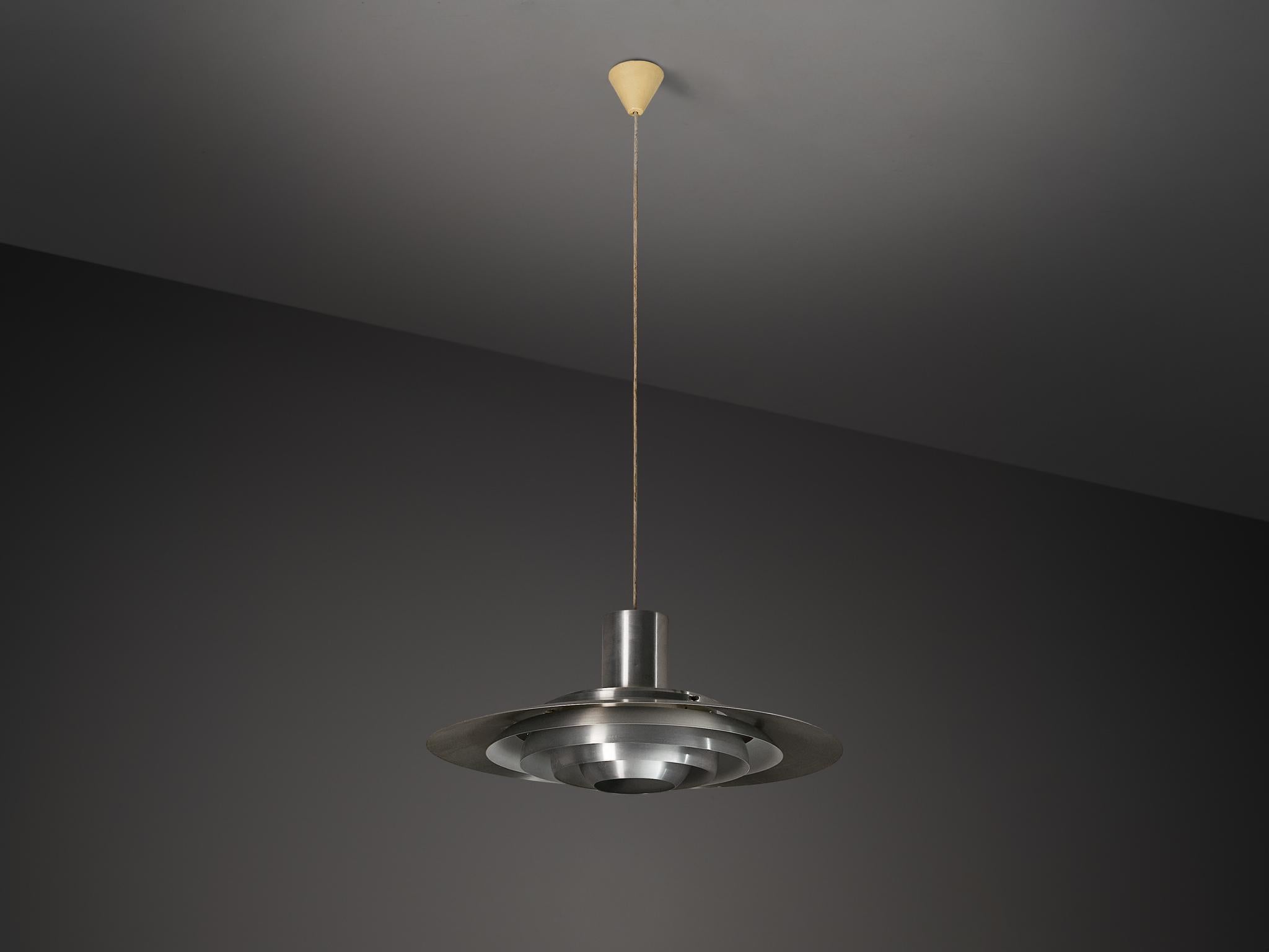 Jørgen Kastholm & Preben Fabricius Kronleuchter aus Aluminium im Angebot 4