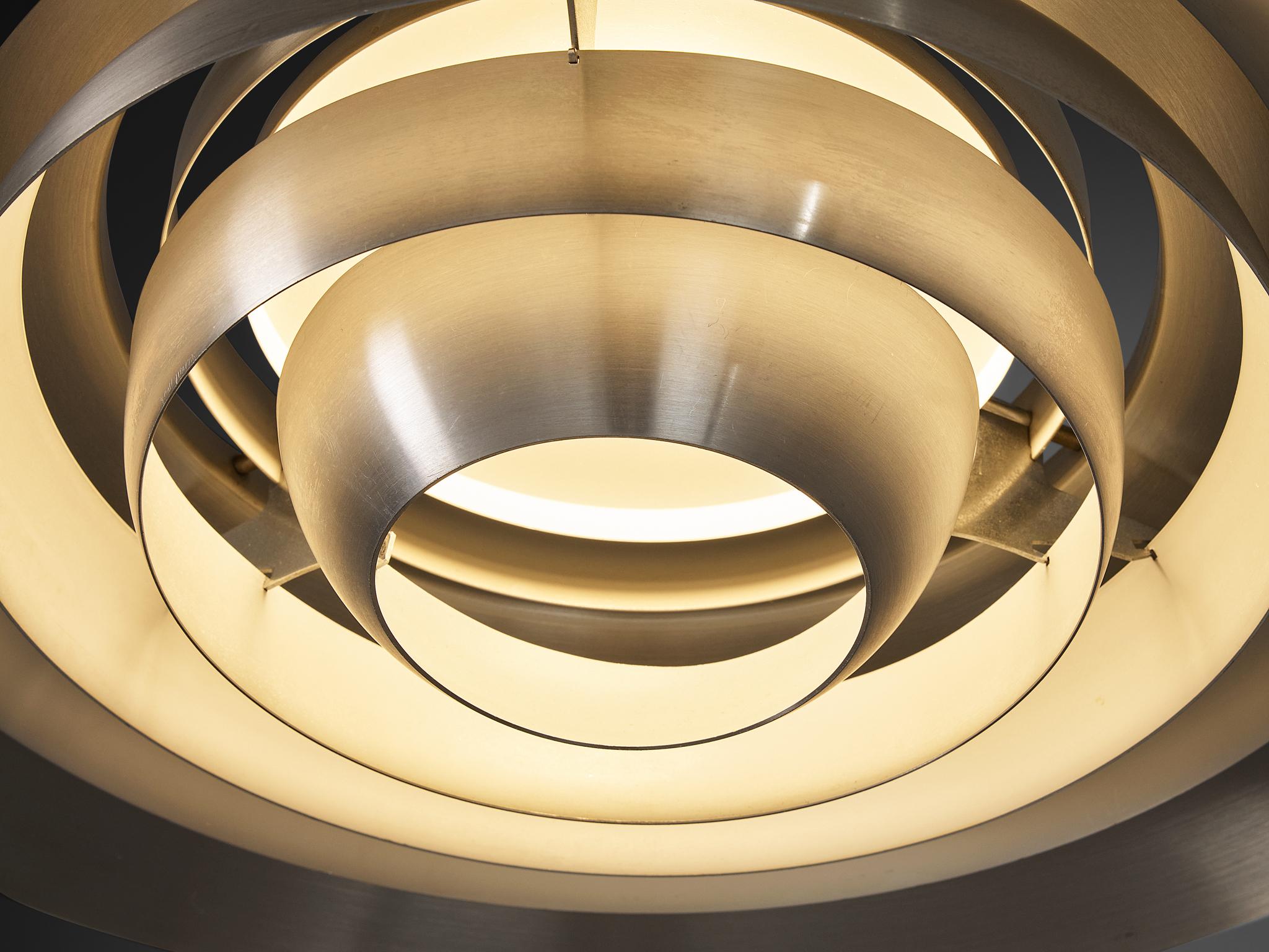 Jørgen Kastholm & Preben Fabricius Kronleuchter aus Aluminium (Dänisch) im Angebot