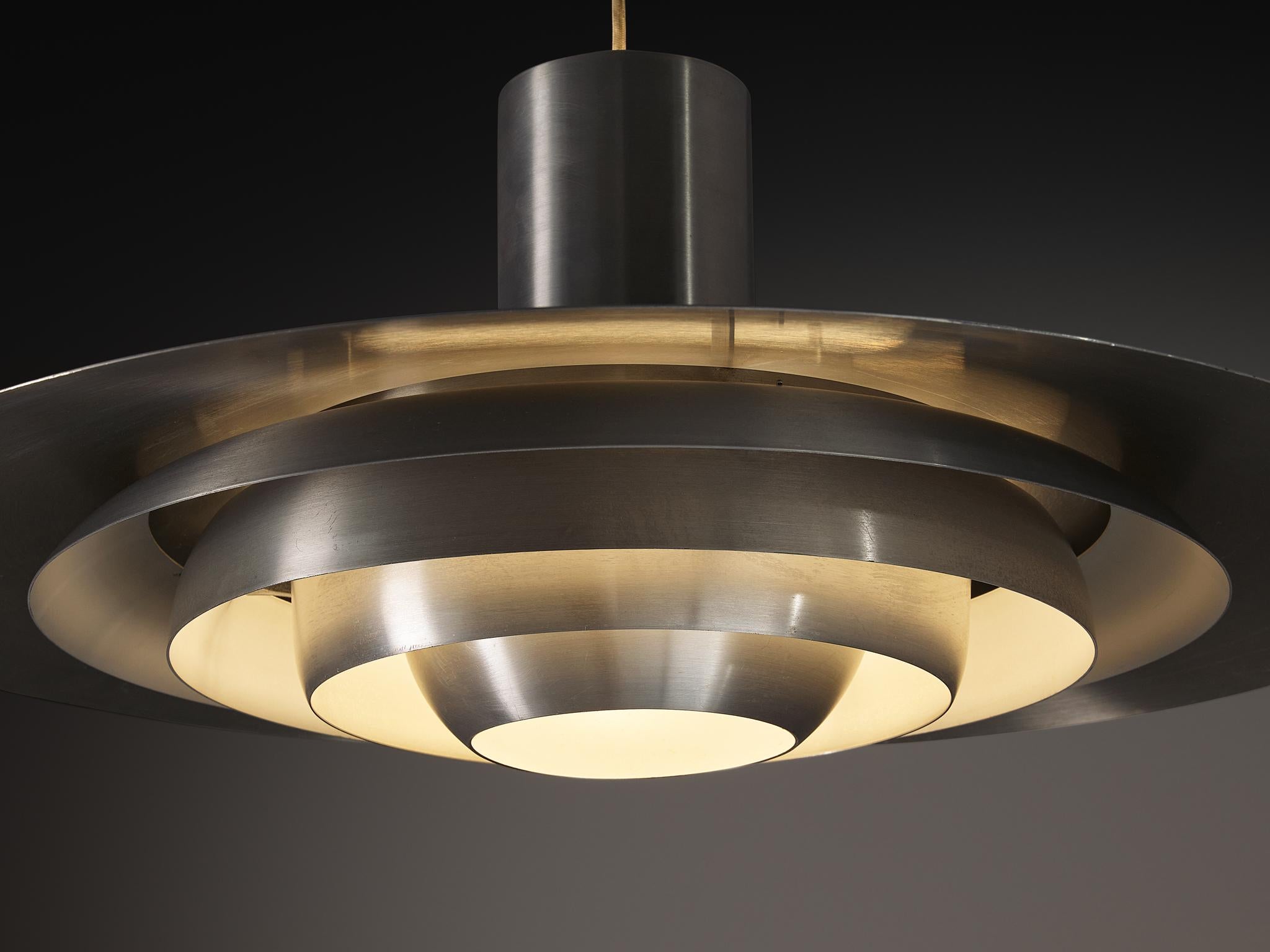 Jørgen Kastholm & Preben Fabricius Kronleuchter aus Aluminium (Mitte des 20. Jahrhunderts) im Angebot