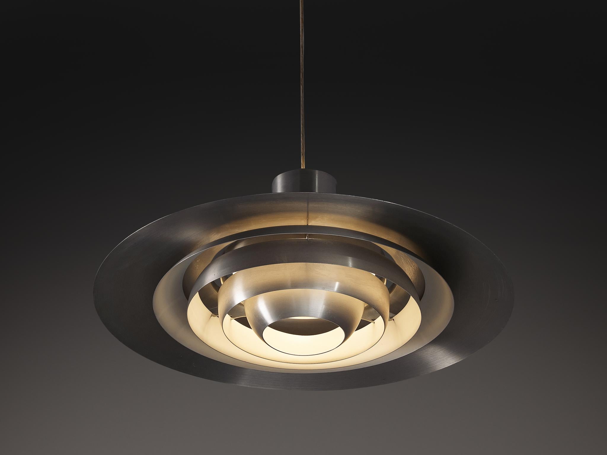 Jørgen Kastholm & Preben Fabricius Kronleuchter aus Aluminium im Angebot 1