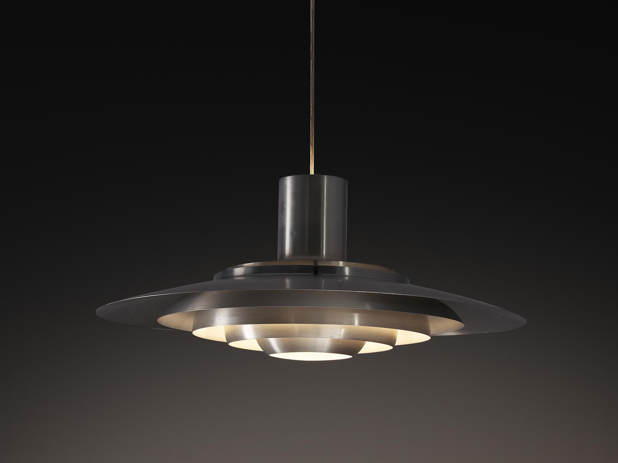 Jørgen Kastholm & Preben Fabricius Kronleuchter aus Aluminium im Angebot 3