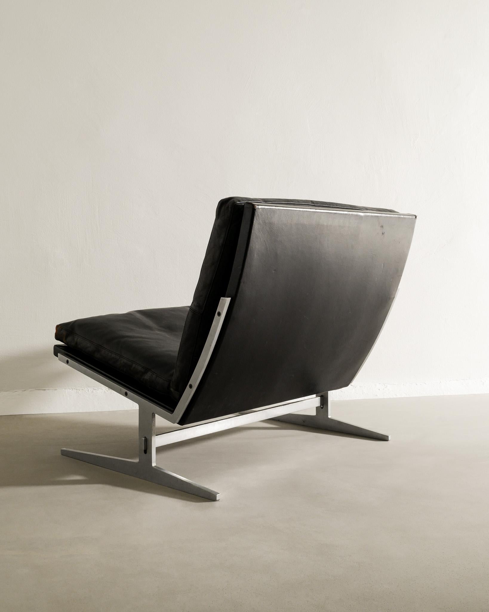 Scandinavian Modern Jørgen Kastholm & Preben Fabricius Easy Chair Produced by Bo-Ex Denmark, 1960s For Sale