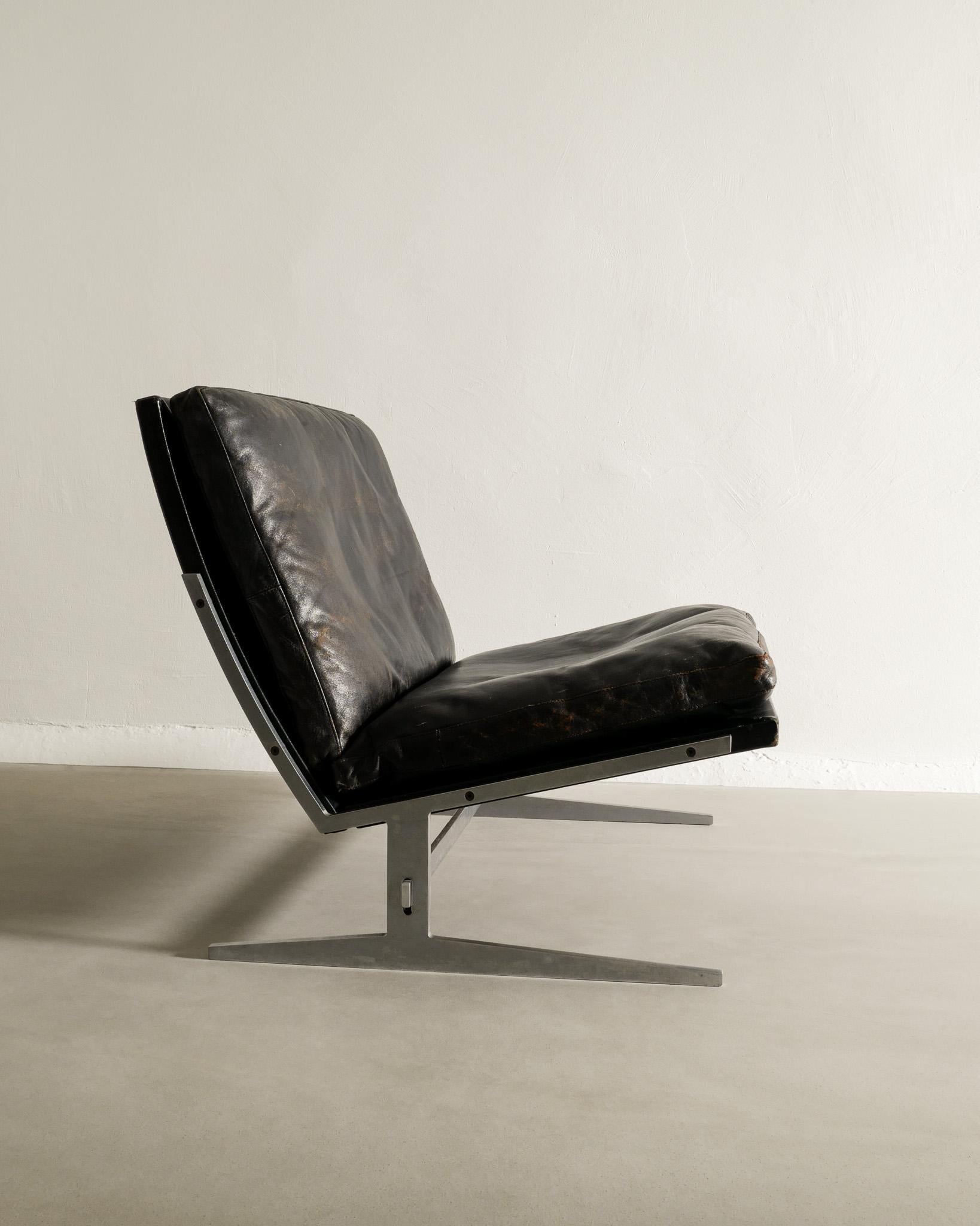 Danois Jørgen Kastholm & Preben Fabricius Easy Chair Produit par Bo-Ex Danemark, années 1960 en vente