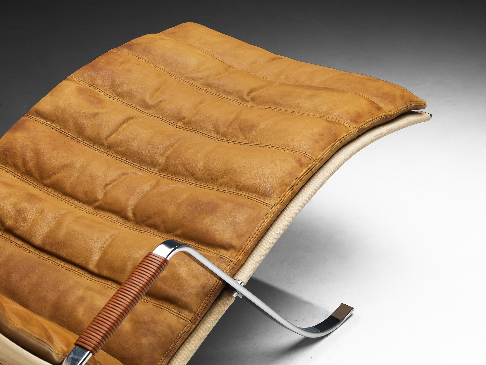 Jørgen Kastholm & Preben Fabricius 'Grasshopper' Chaise Longue in Leather For Sale 2