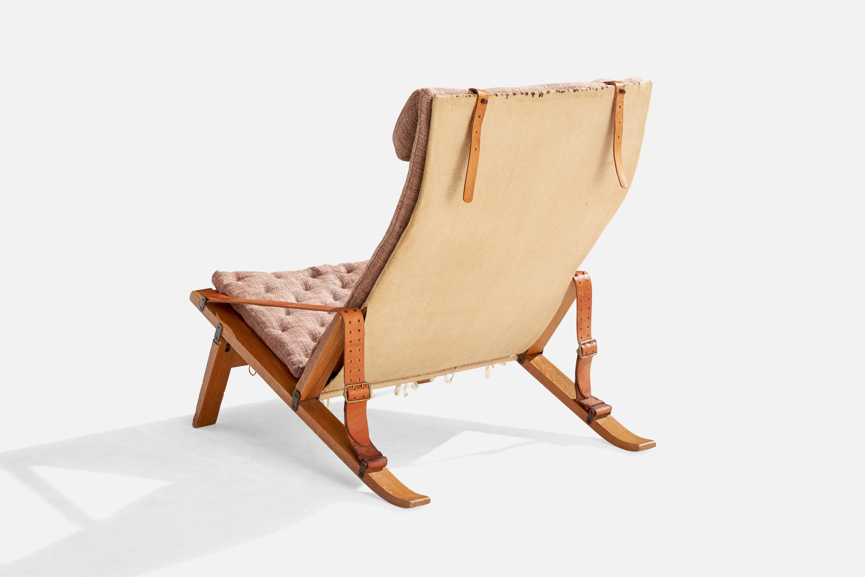 Danois Jørgen Kastholm & Preben Fabricius, chaise longue, tissu, cuir, Danemark, 1960 en vente