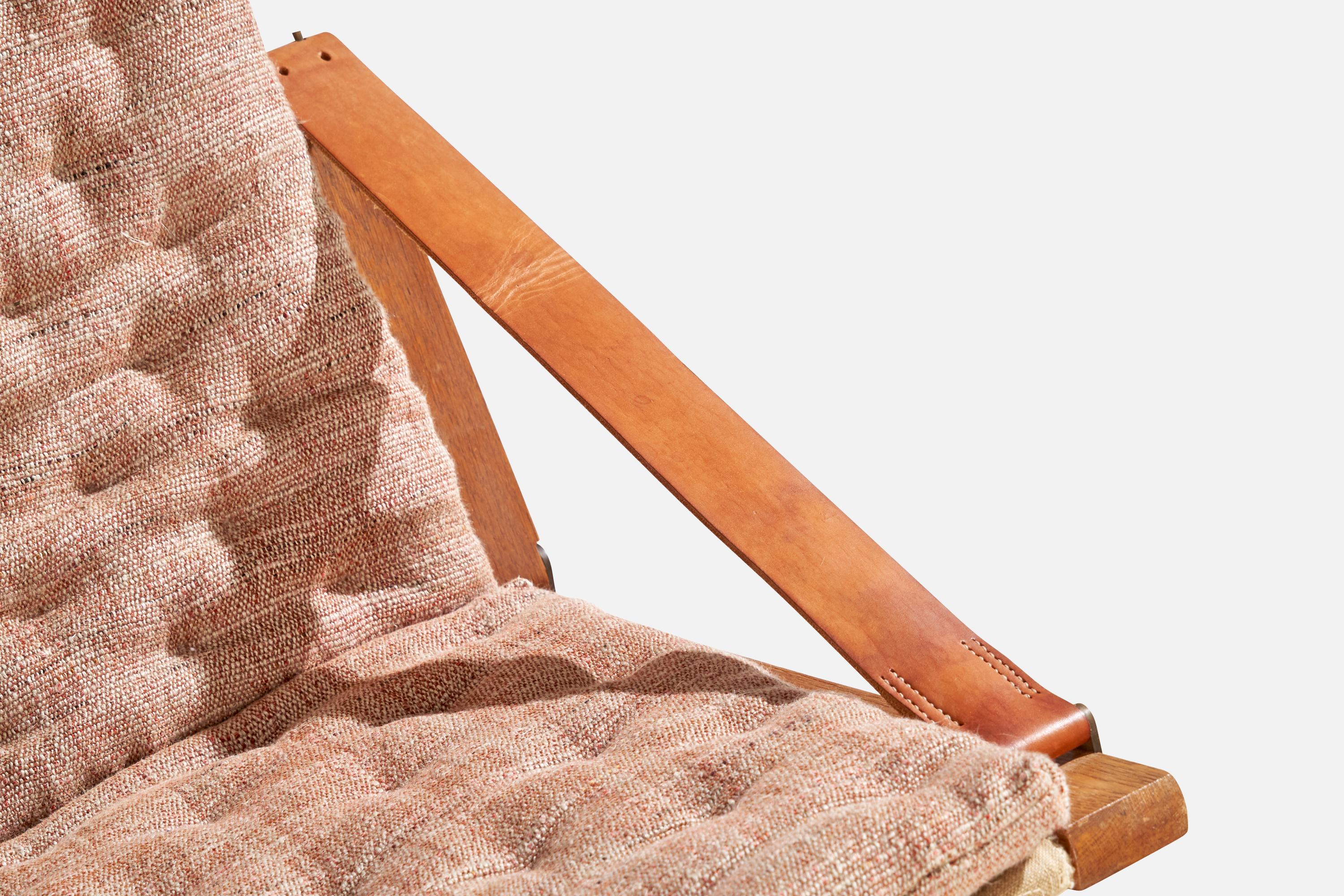 Laiton Jørgen Kastholm & Preben Fabricius, chaise longue, tissu, cuir, Danemark, 1960 en vente