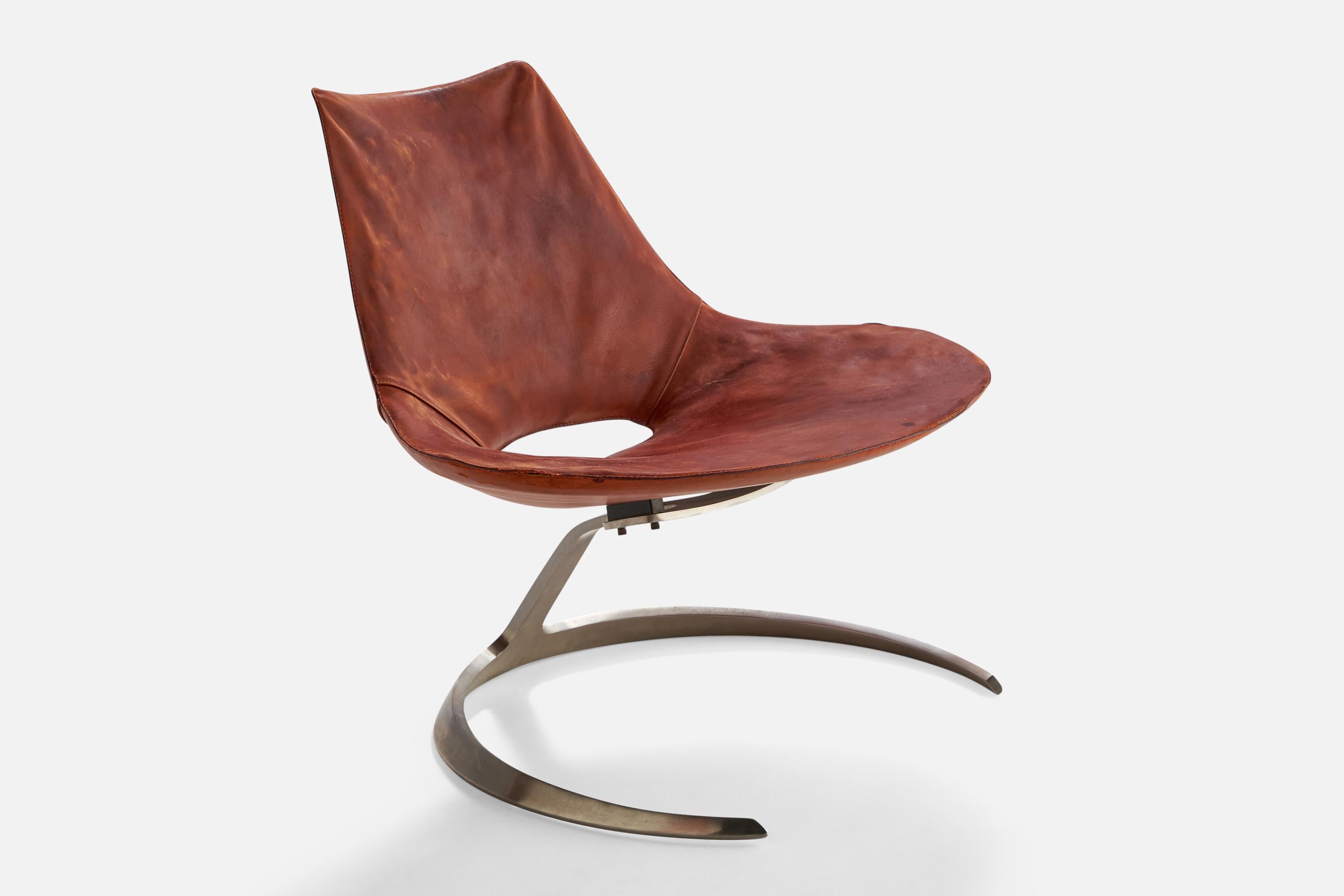 Jørgen Kastholm & Preben Fabricius, Lounge Chairs, Leather, Steel, Denmark, 1960 For Sale 5