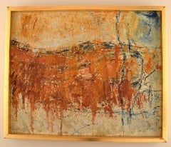 Jørgen Larsen, Denmark, Oil on Canvas, "Fragment-Florence", 1960s