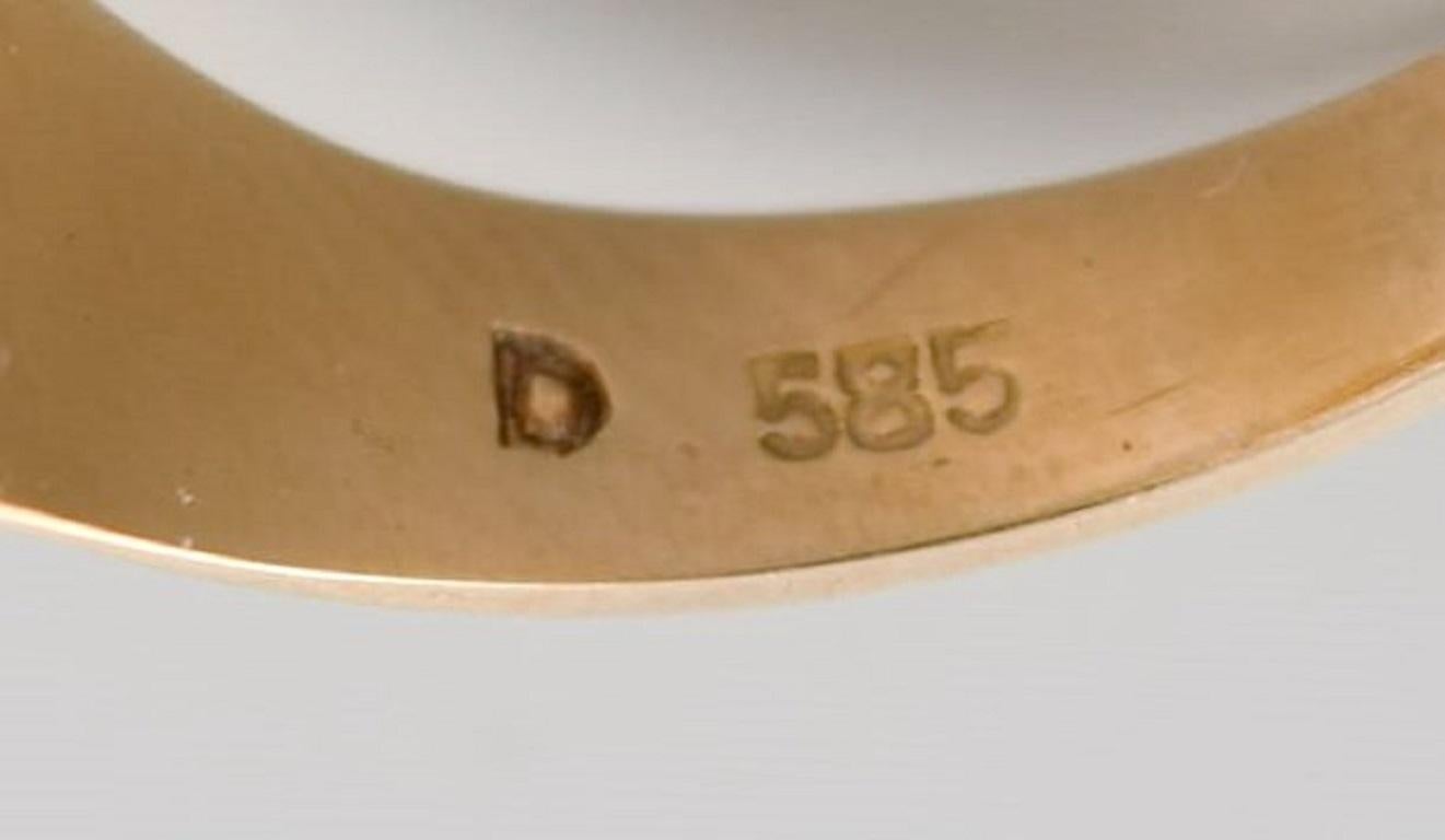 Jørgen Larsen:: Vintage-Ring aus 14 Karat Gold mit Tigerauge verziert 3