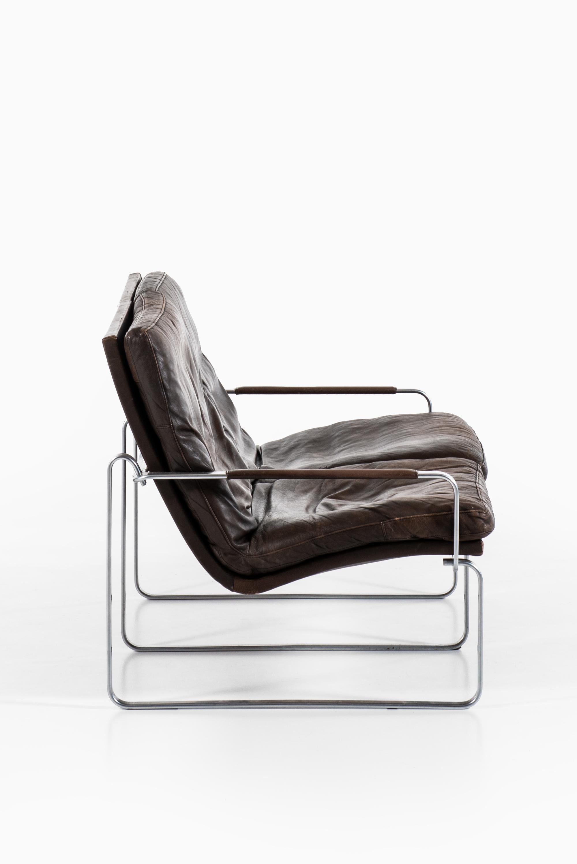 Leather Jørgen Lund & Ole Larsen Sofa Model BO-911 Produced by Bo-Ex in Denmark