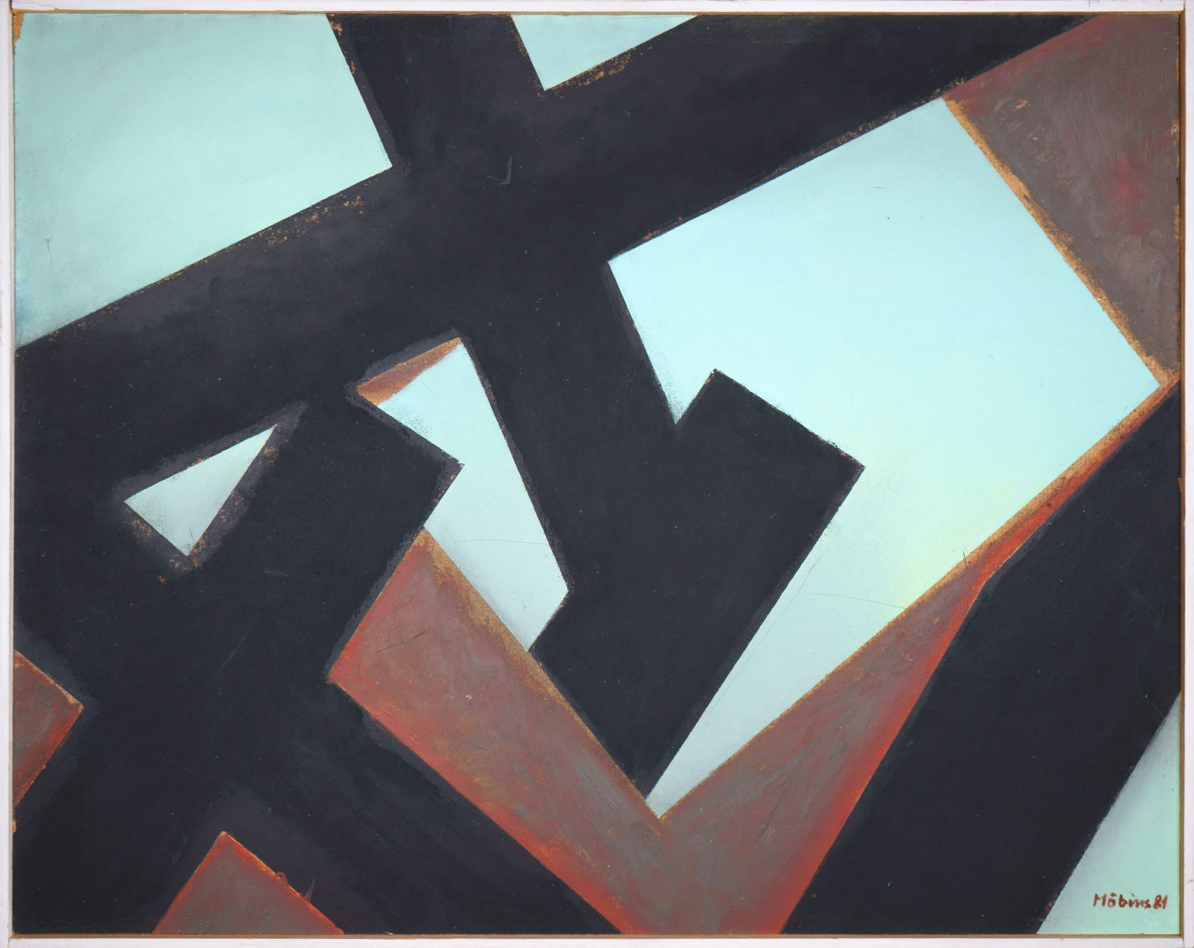 Jürgen Möbius Abstract Painting - Tectonic Tension / - Archetypes of Painting -