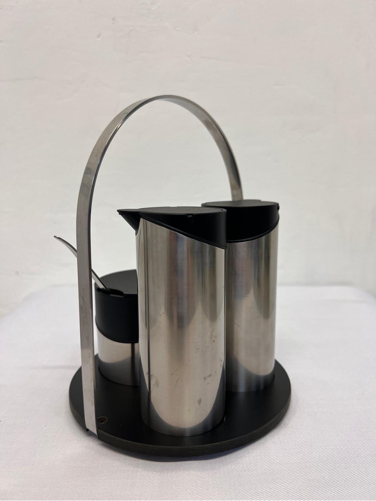Jørgen Møller Complet Service Tray Set, Oil and Vinegar Bottles and Mustard Bowl For Sale at 1stDibs