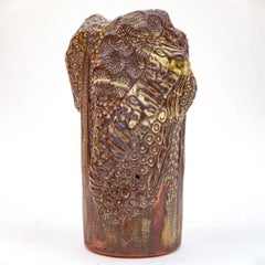 Jørgen Mogensen 1950s Signed Organic Stoneware Vase