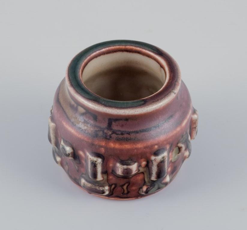 Mid-20th Century Jørgen Mogensen for Royal Copenhagen. Miniature ceramic vase in sung glaze. For Sale