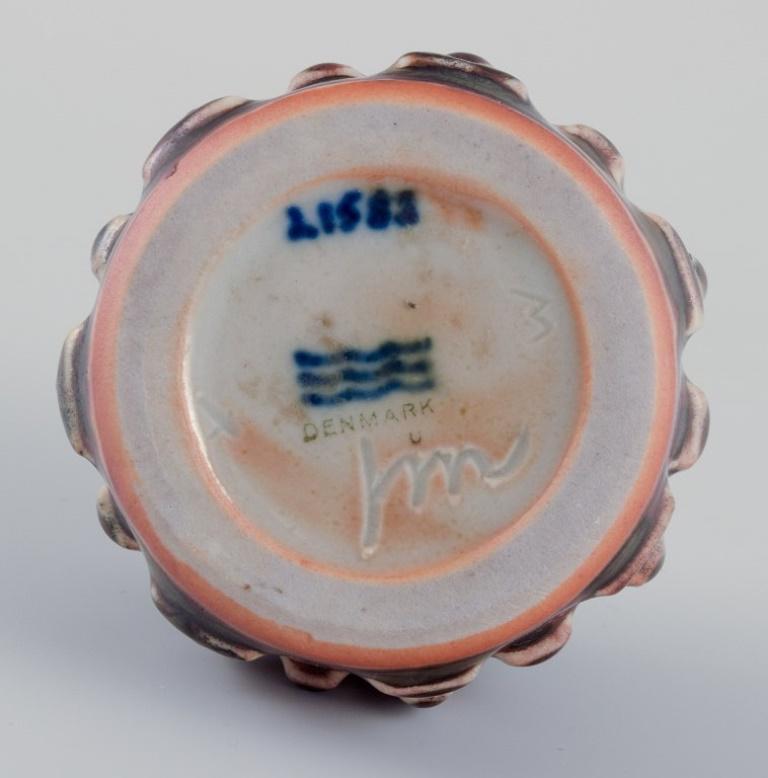 Ceramic Jørgen Mogensen for Royal Copenhagen. Miniature ceramic vase in sung glaze.