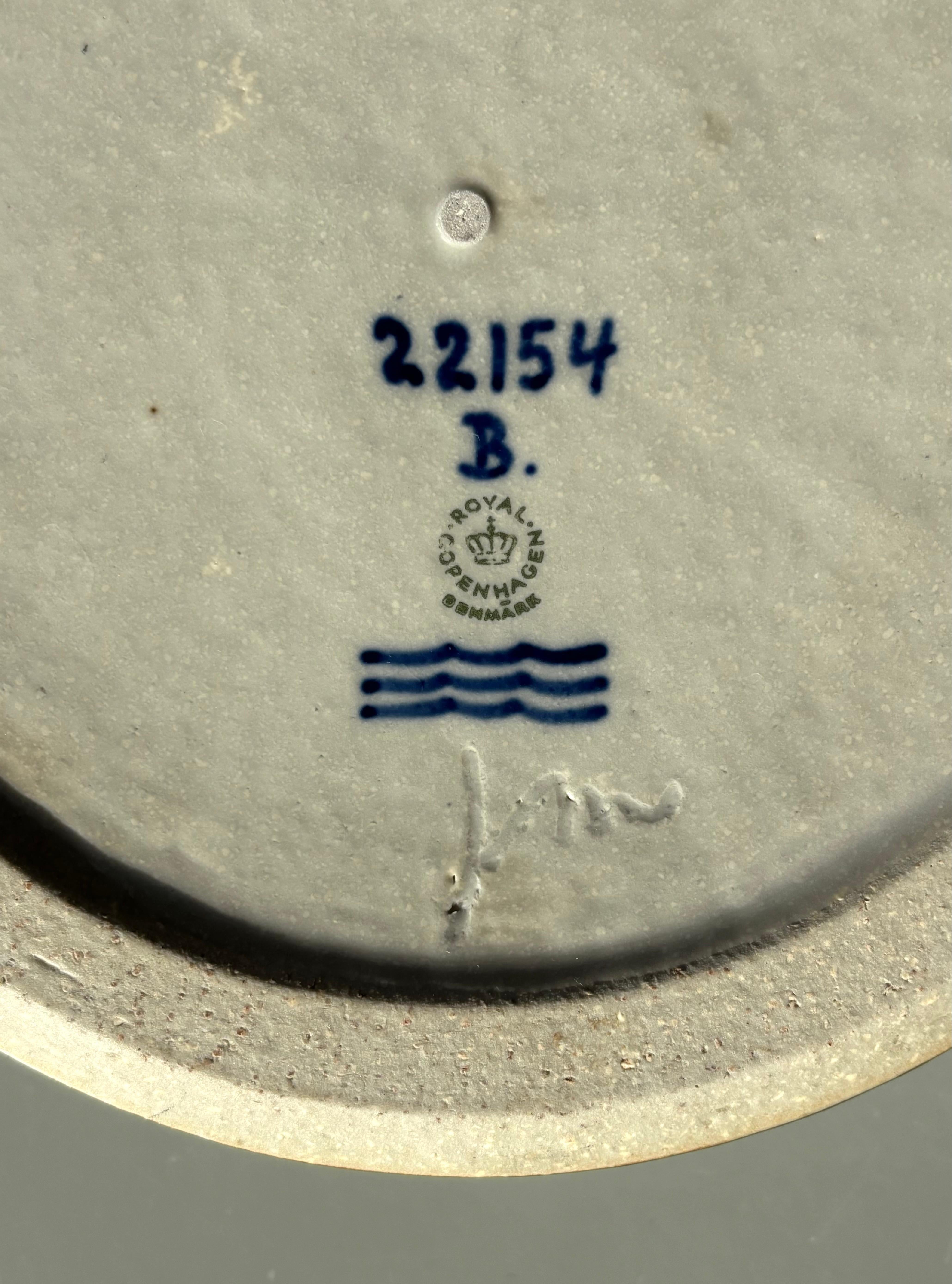 Piatto Vide-Poche in gres di Jørgen Mogensen per Royal Copenhagen, anni '60 in vendita 2