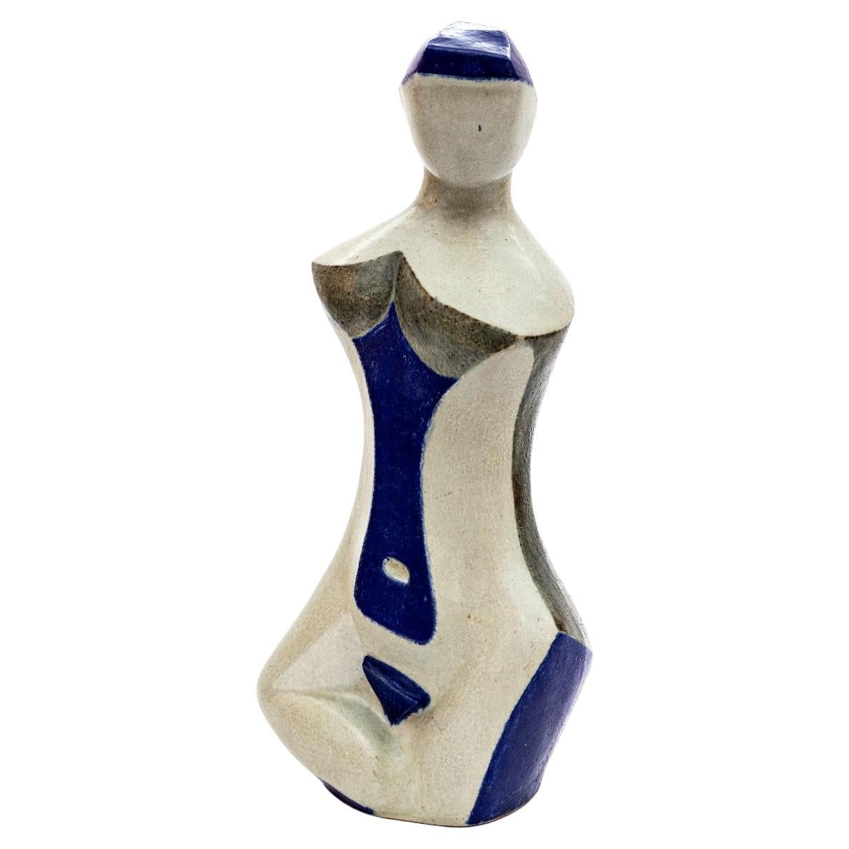 Jørgen Mogensen Escultura cubista femenina grande y poderosa para Royal Copenhagen en venta