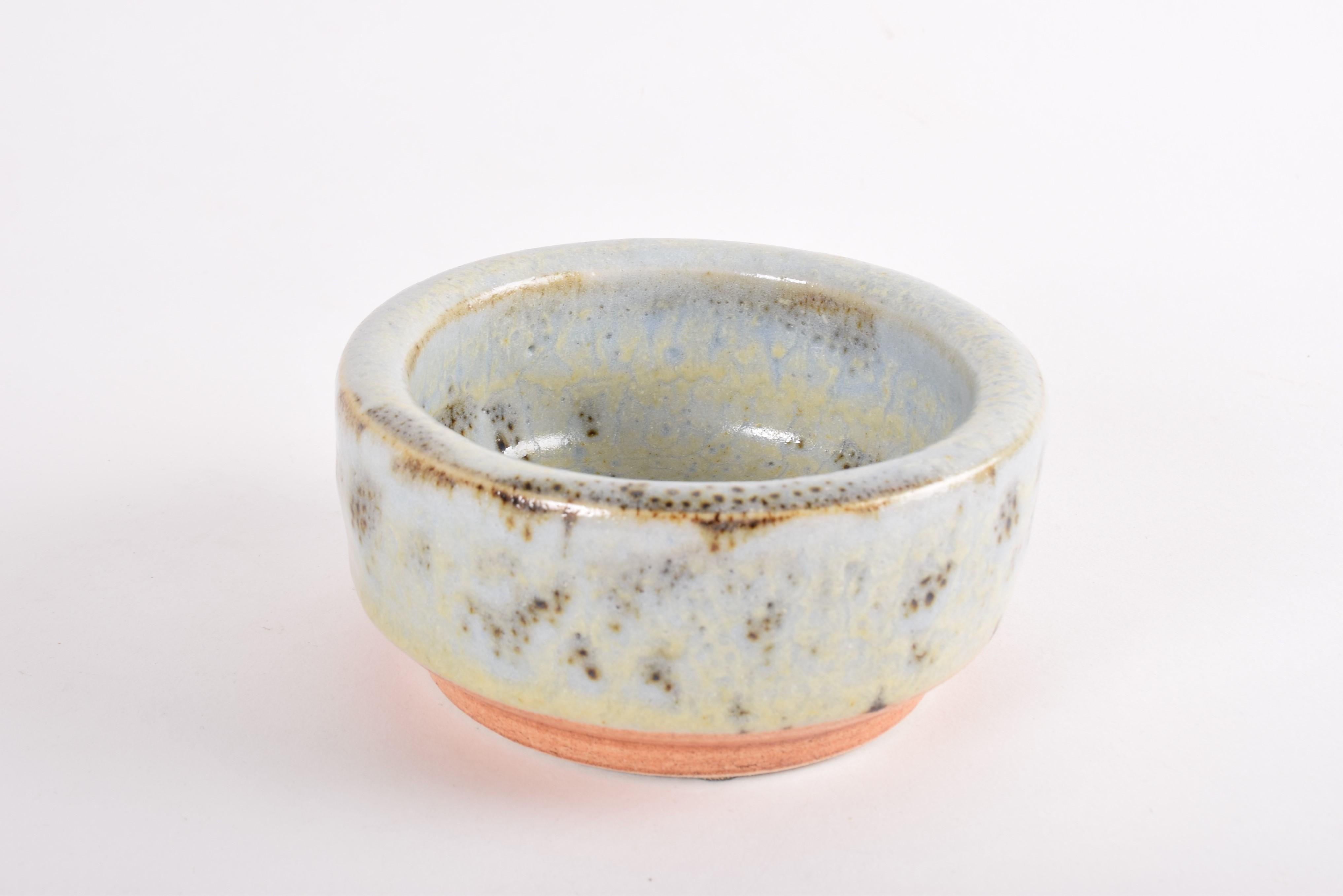 Scandinavian Modern Jørgen Mogensen Own Studio Bowl with Speckled Glaze, Danish Modern Ceramic 1960s For Sale