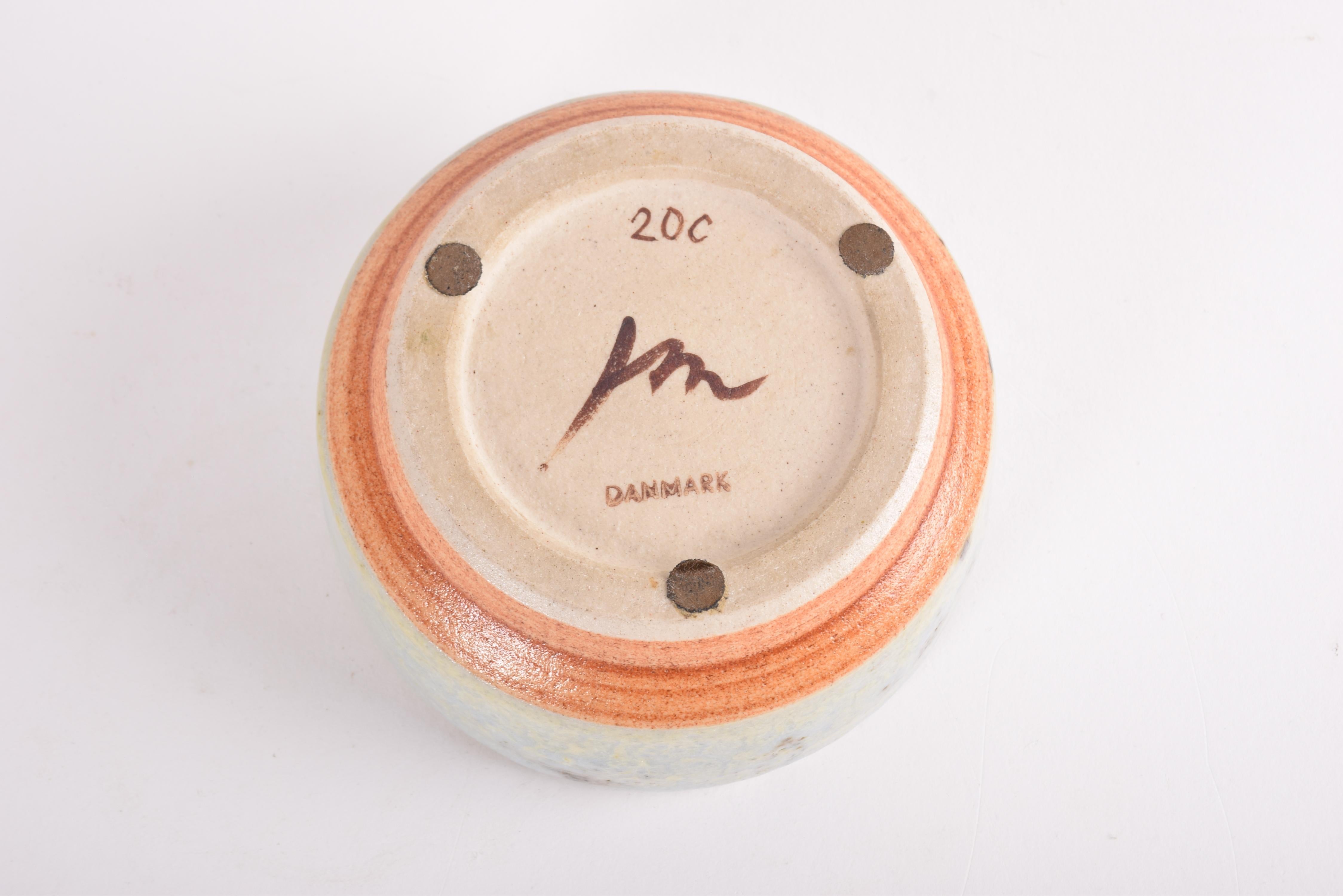 Jørgen Mogensen Own Studio Bowl with Speckled Glaze, Danish Modern Ceramic 1960s For Sale 3