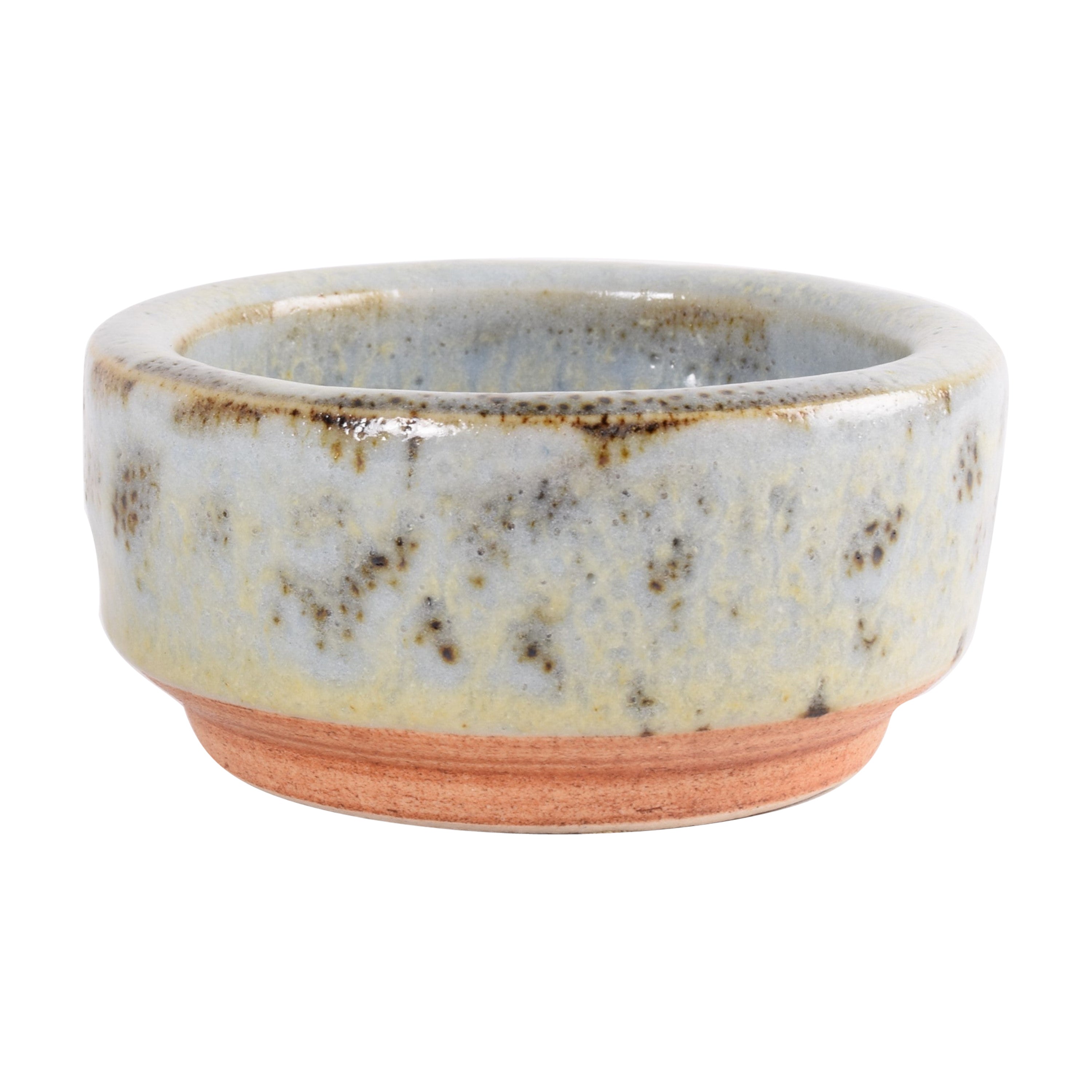 Ciotola dello Studio A di Jørgen Mogensen con smalto maculato, ceramica moderna danese anni '60 in vendita