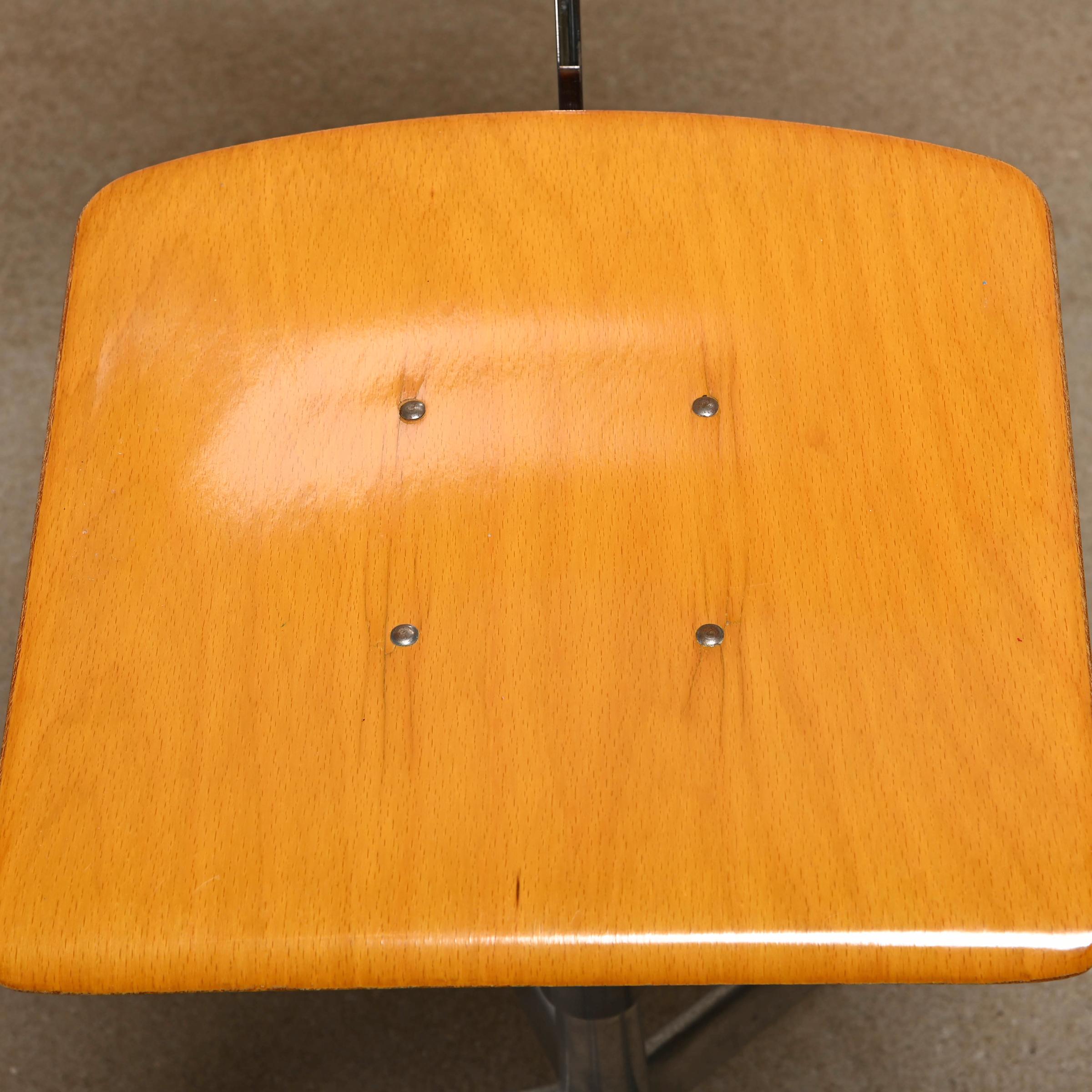 Aluminum Jørgen Rasmussen Industrial Office / Desk Chair in Light Wood for Labofa